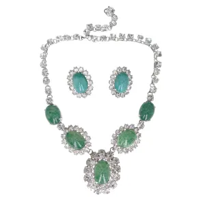 Vintage Christian Dior Mitchel Maer Necklace & Earrings Set