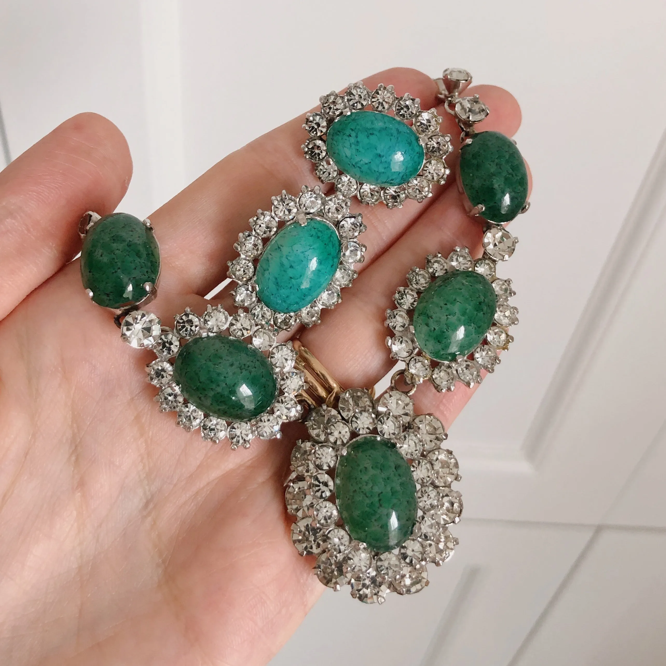 Vintage Christian Dior Mitchel Maer Necklace & Earrings Set