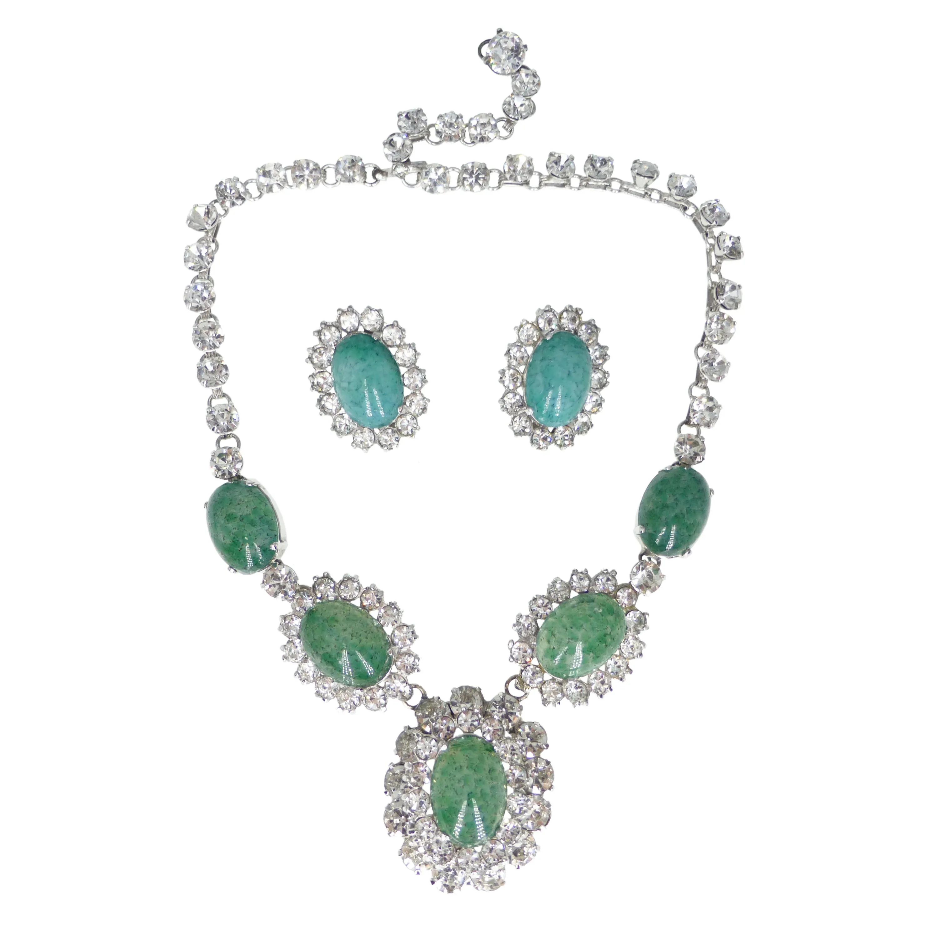 Vintage Christian Dior Mitchel Maer Necklace & Earrings Set