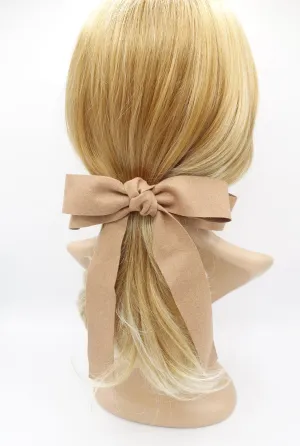 woolen hair bow wider style hair bow barrette for women