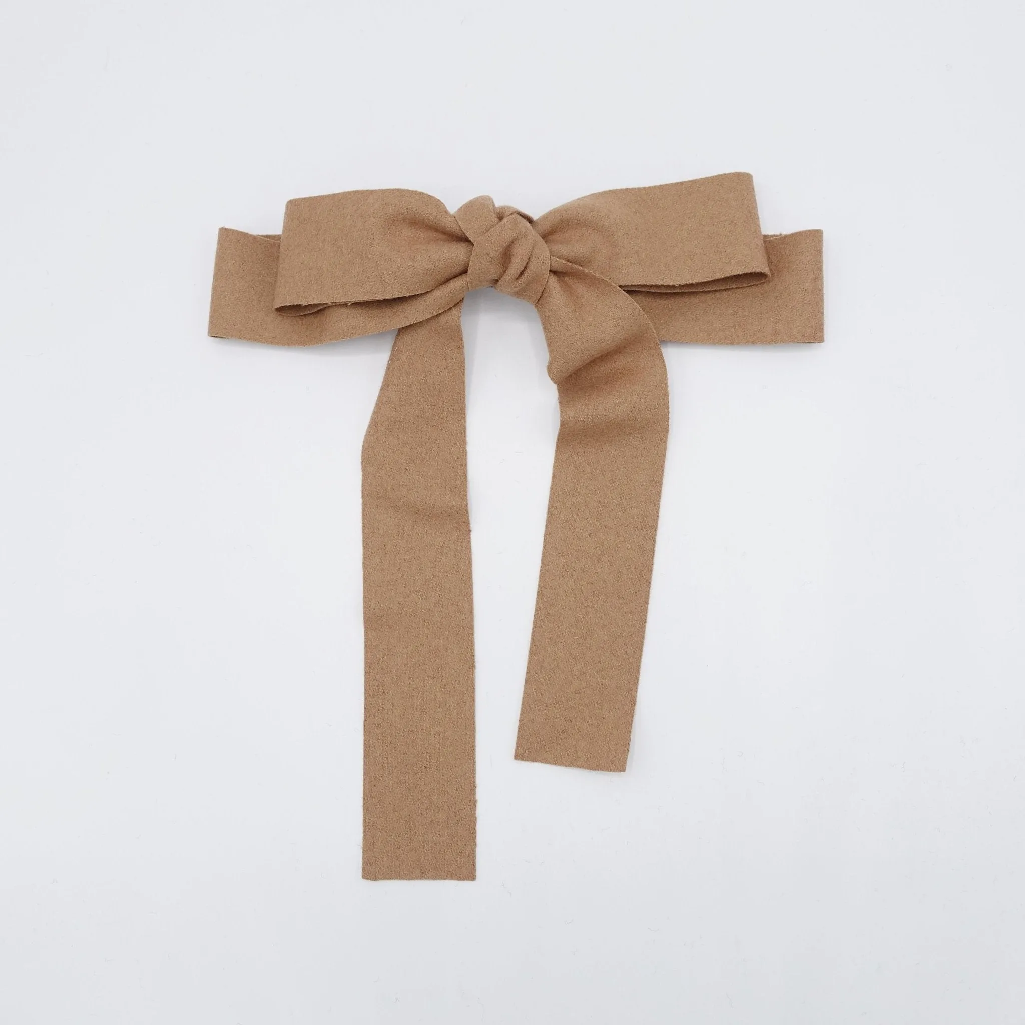 woolen hair bow wider style hair bow barrette for women