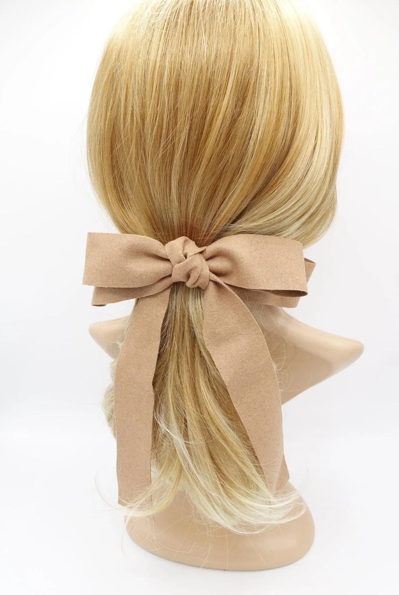 woolen hair bow wider style hair bow barrette for women